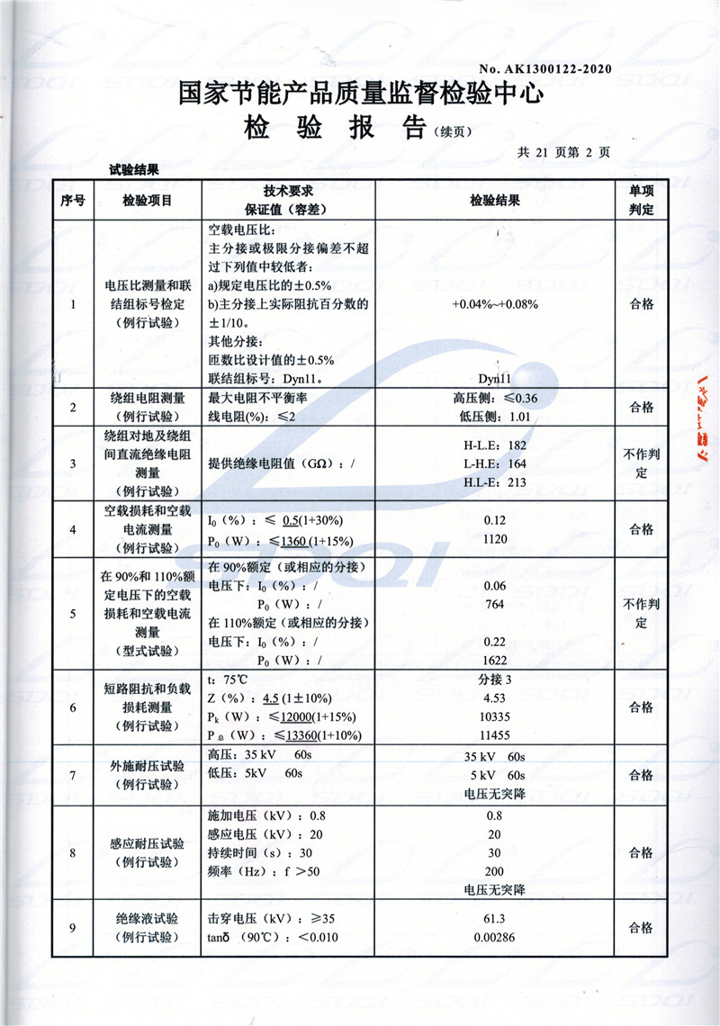 高低压试验报告-S11-1250绿园绿园绿园油浸式变压器-2.jpg
